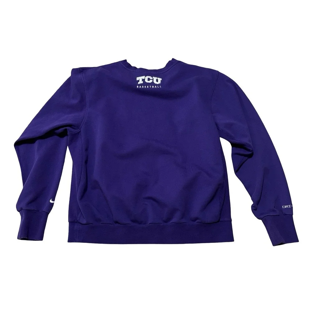 Nike Basketball Men's TCU Horned Frogs Sweatshirt *Stained* Size Medium 22‎ x 26